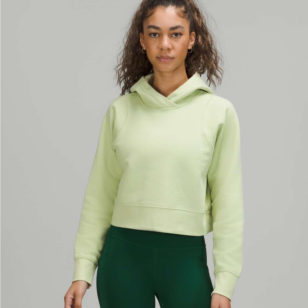 Lululemon Loungeful Cropped Hoodie Creamy Mint XS/S